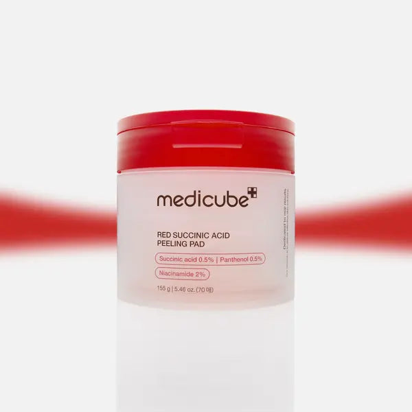 MEDICUBE Pads Tonifiants Anti-Acné aux Acide Succinique Rouge et du Panthénol (70 pads 155g) kskincarebyan