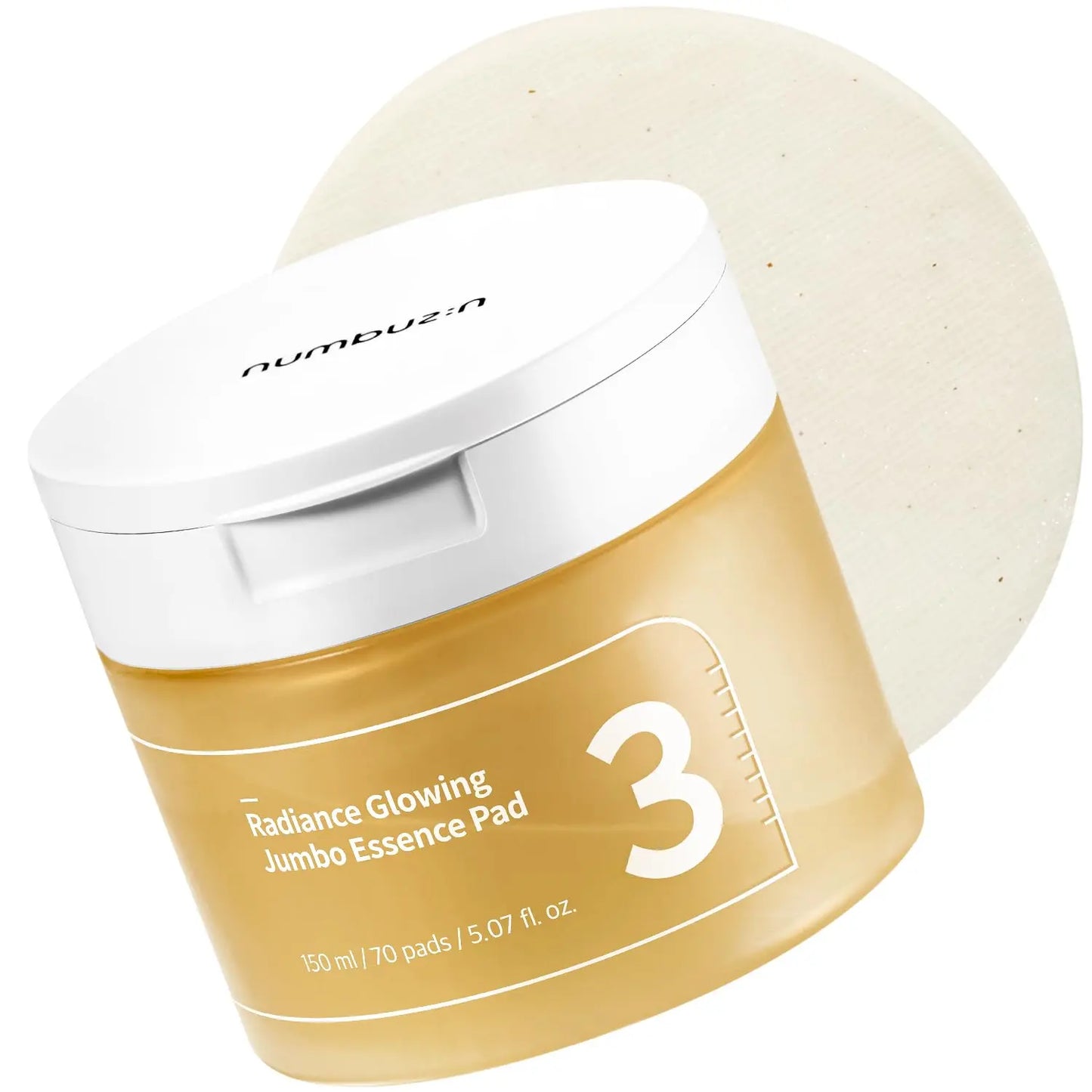 Numbuzin - No.3 Radiance Glowing Jumbo Essence Pad  (70 pads) 150ml kskincarebyan
