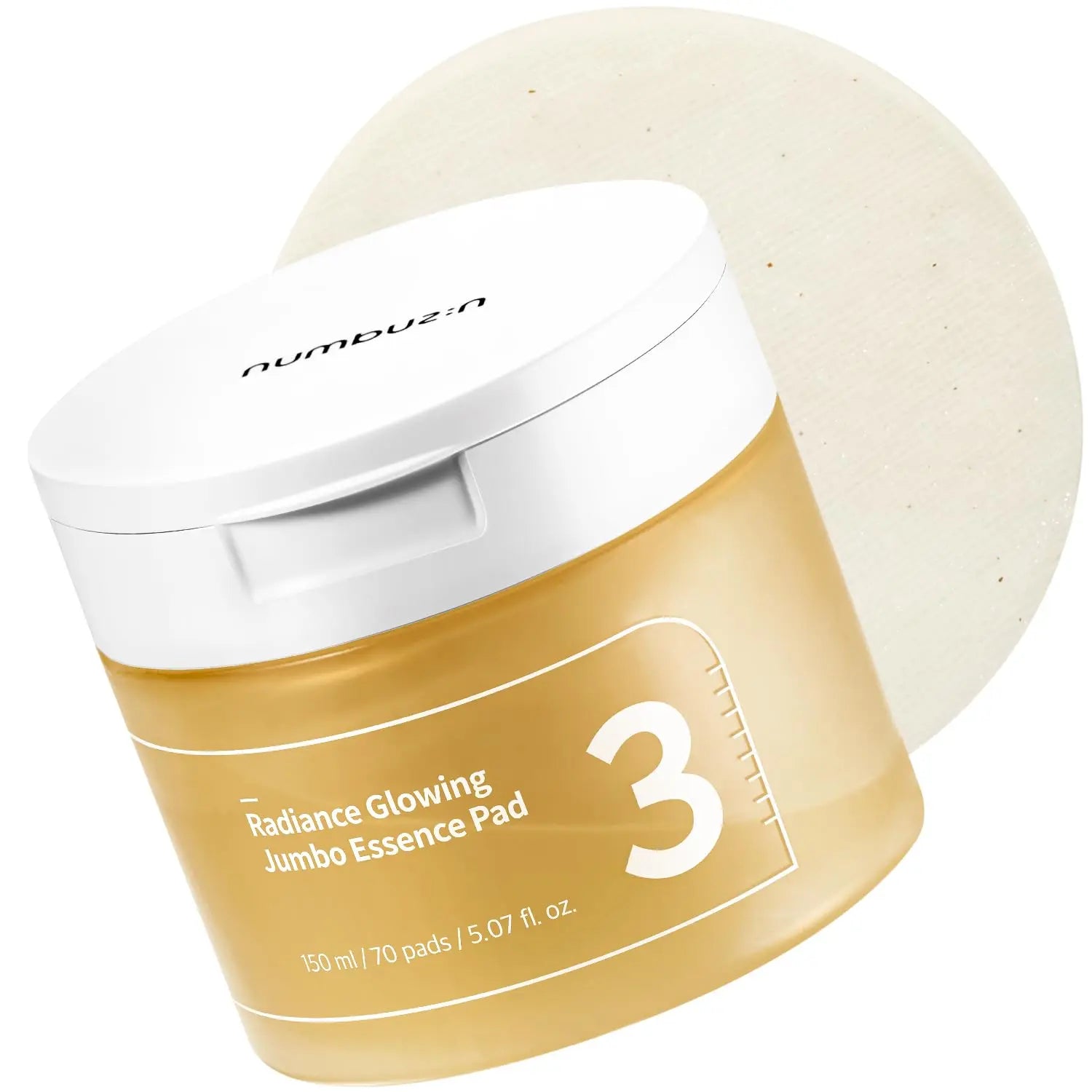 Numbuzin - No.3 Radiance Glowing Jumbo Essence Pad  (70 pads) 150ml kskincarebyan